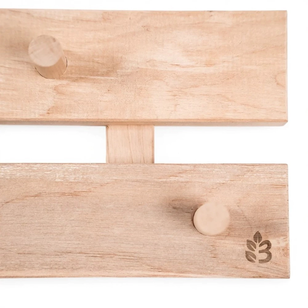 Вешалка для бани 7 крючков 2 ряда ольха Левада