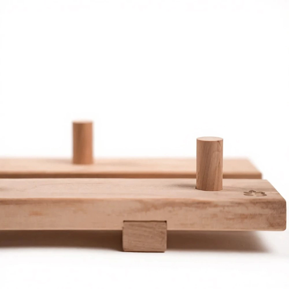 Вешалка для бани 7 крючков 2 ряда ольха Левада