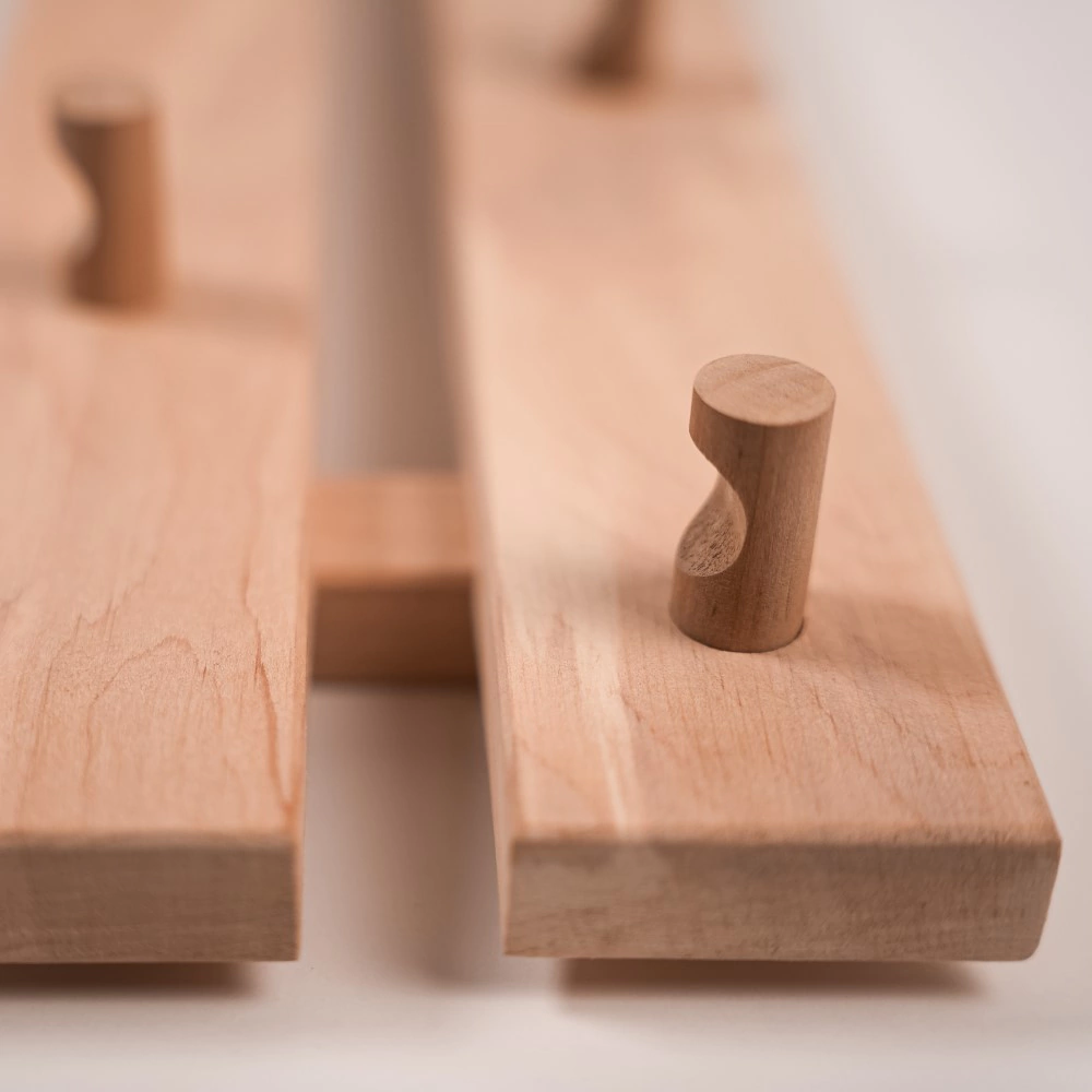 Вешалка для бани 7 крючков 2 ряда ольха Левада