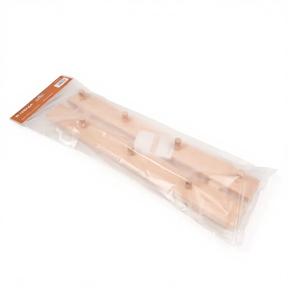 Вешалка для бани 7 крючков 2 ряда ольха Левада