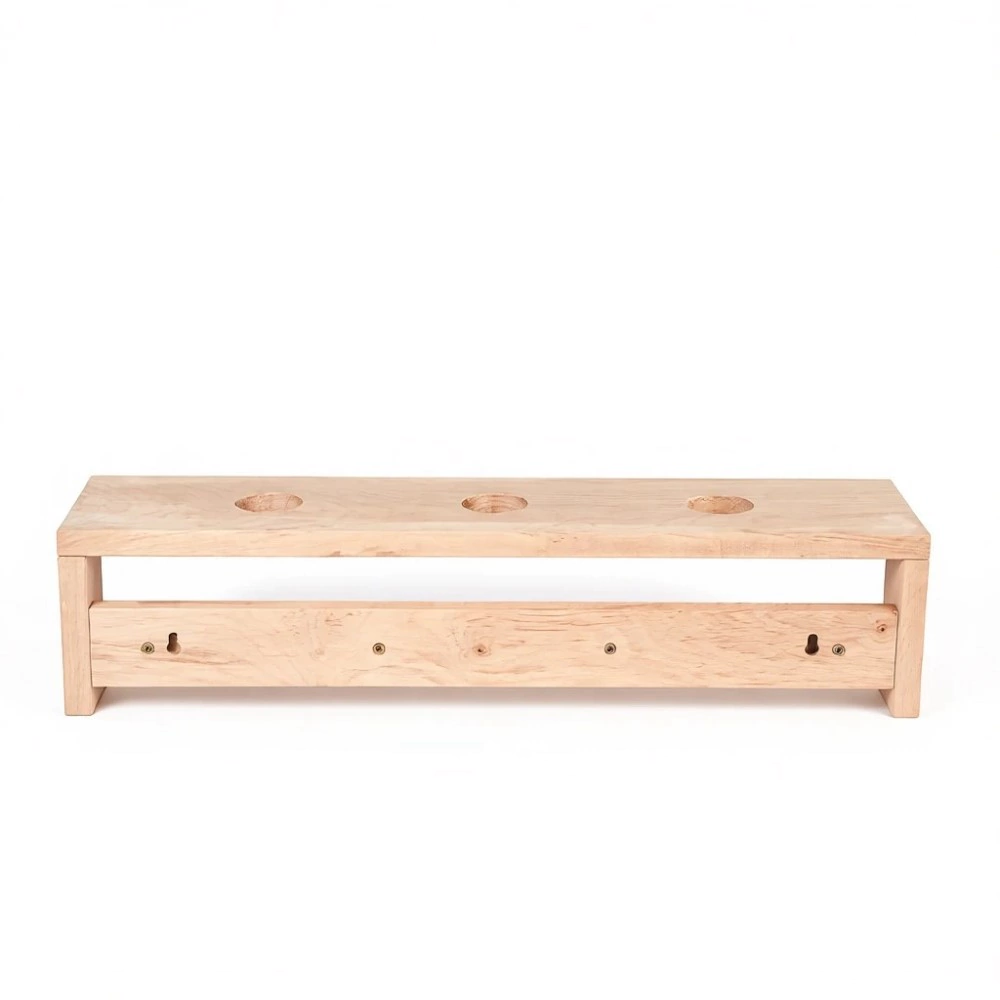 Вешалка с для бани 4 крючка с полкой для трав ольха