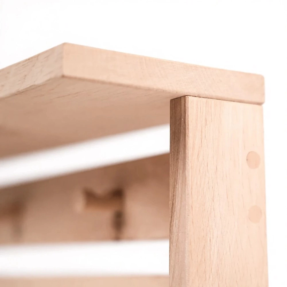 Вешалка для бани 7 крючков 2 ряда с полкой ольха