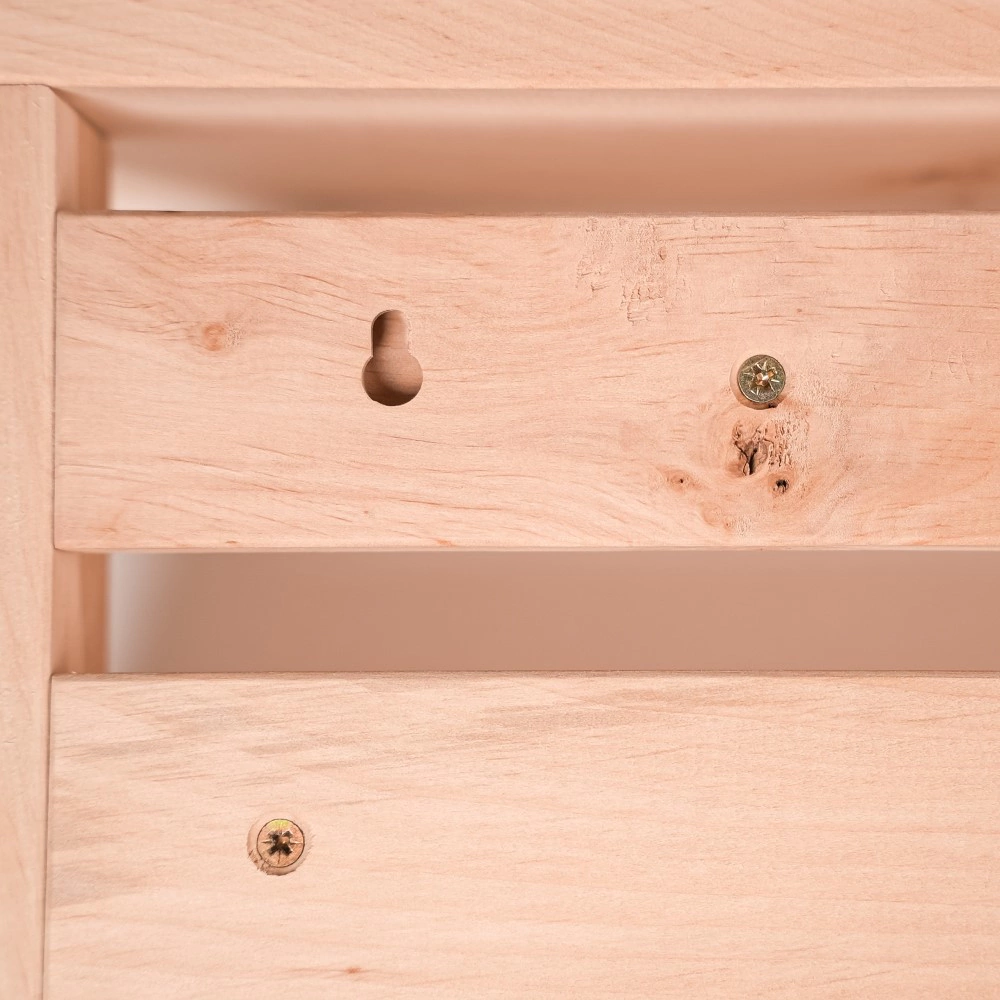 Вешалка для бани 7 крючков 2 ряда с полкой ольха