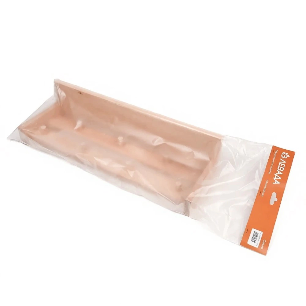 Вешалка для бани 7 крючков 2 ряда с полкой ольха