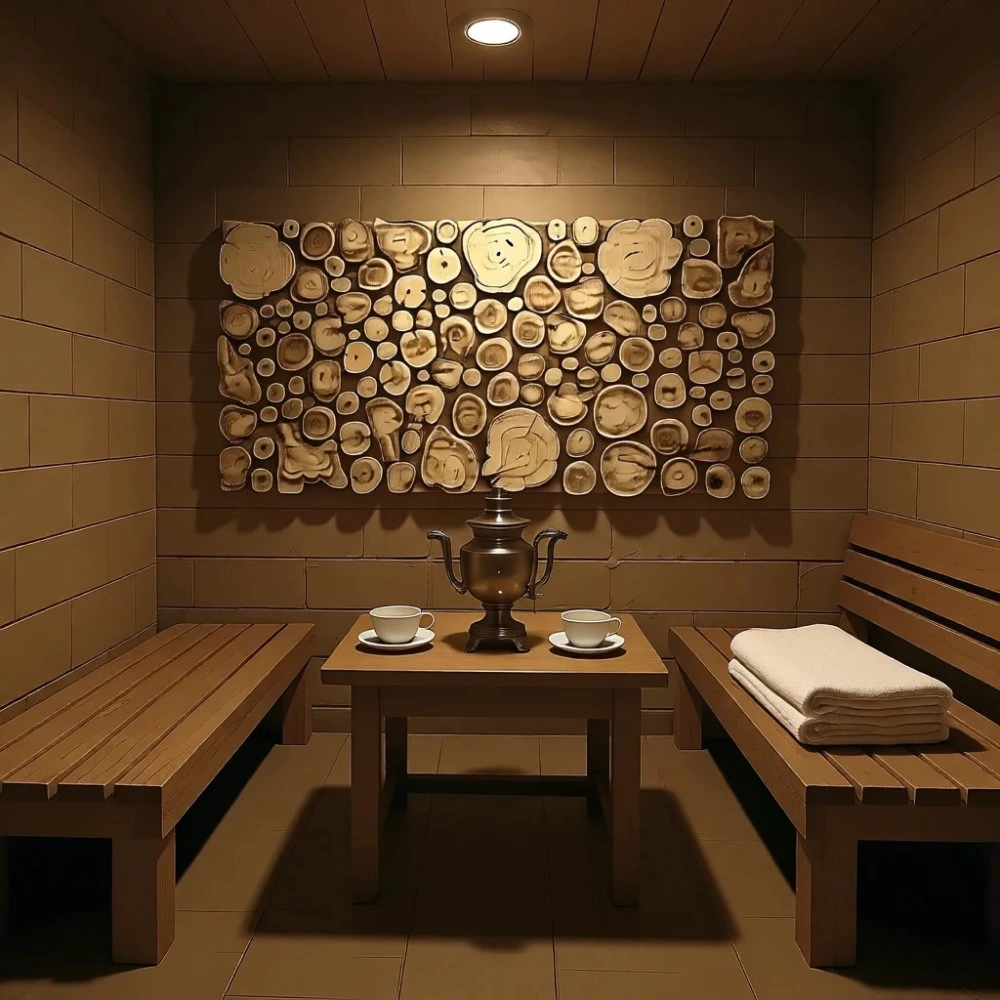 Панно из можжевельника 600х300 мм