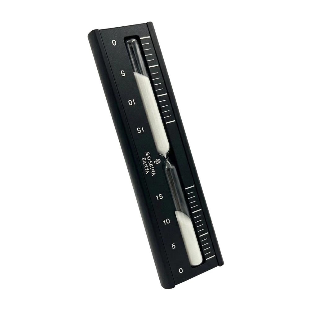 Песочные часы для бани 30х7х3 см Сосна Премиум черный