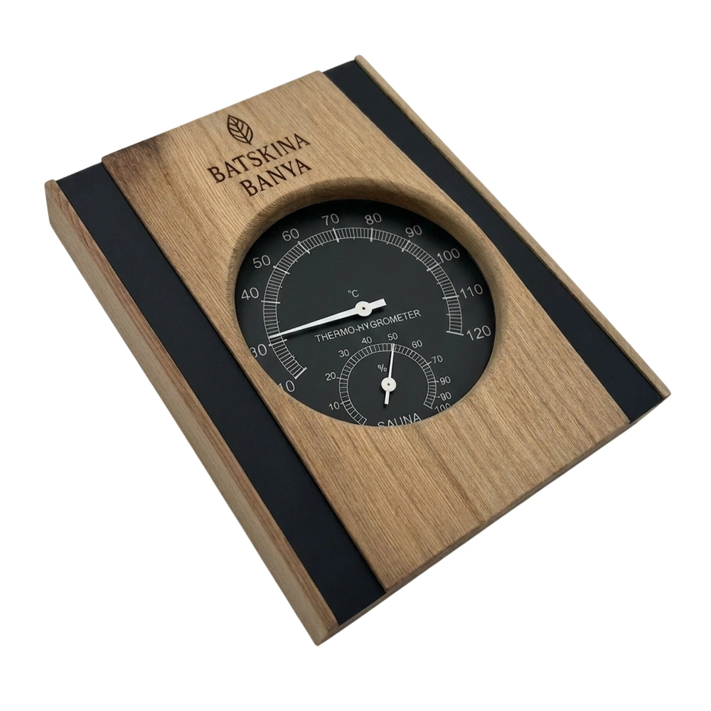 Термометр для бани с гигрометром 16х14,5х3 см Красный кедр Премиум