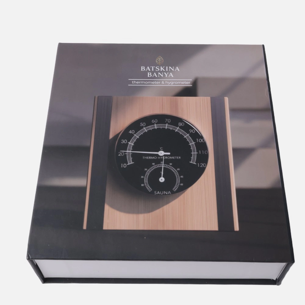 Термометр для бани с гигрометром 16х14,5х3 см Красный кедр Премиум