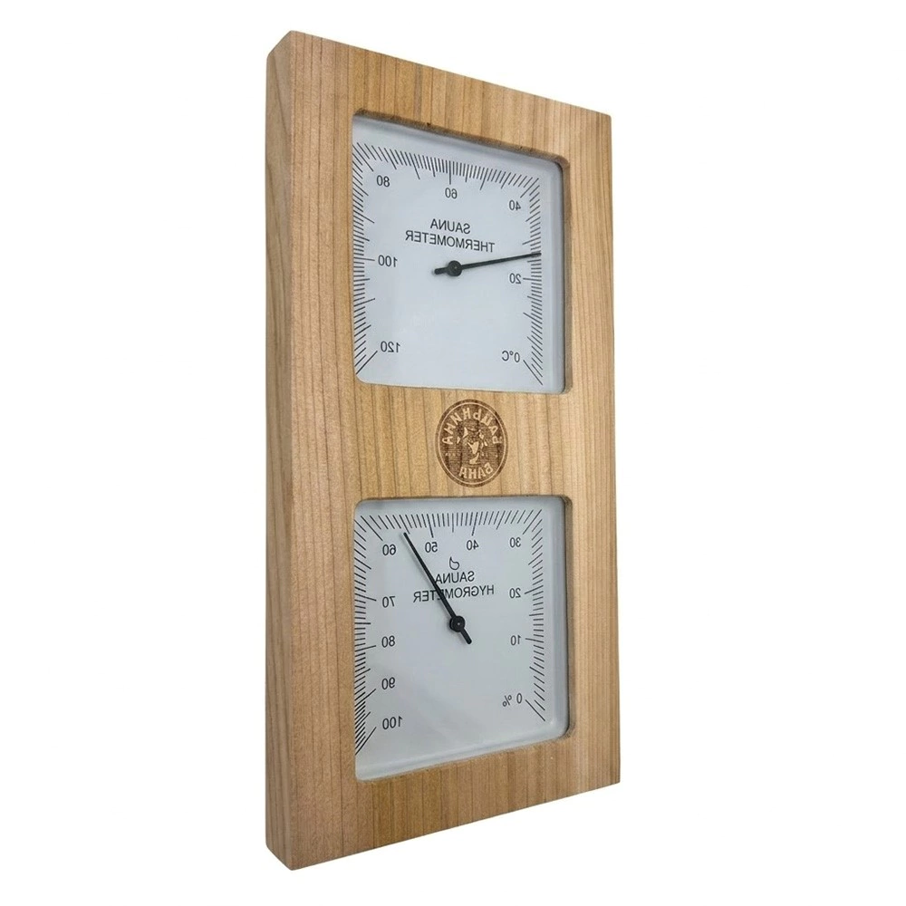 Термометр для бани с гигрометром 26х14х3 см Красный кедр