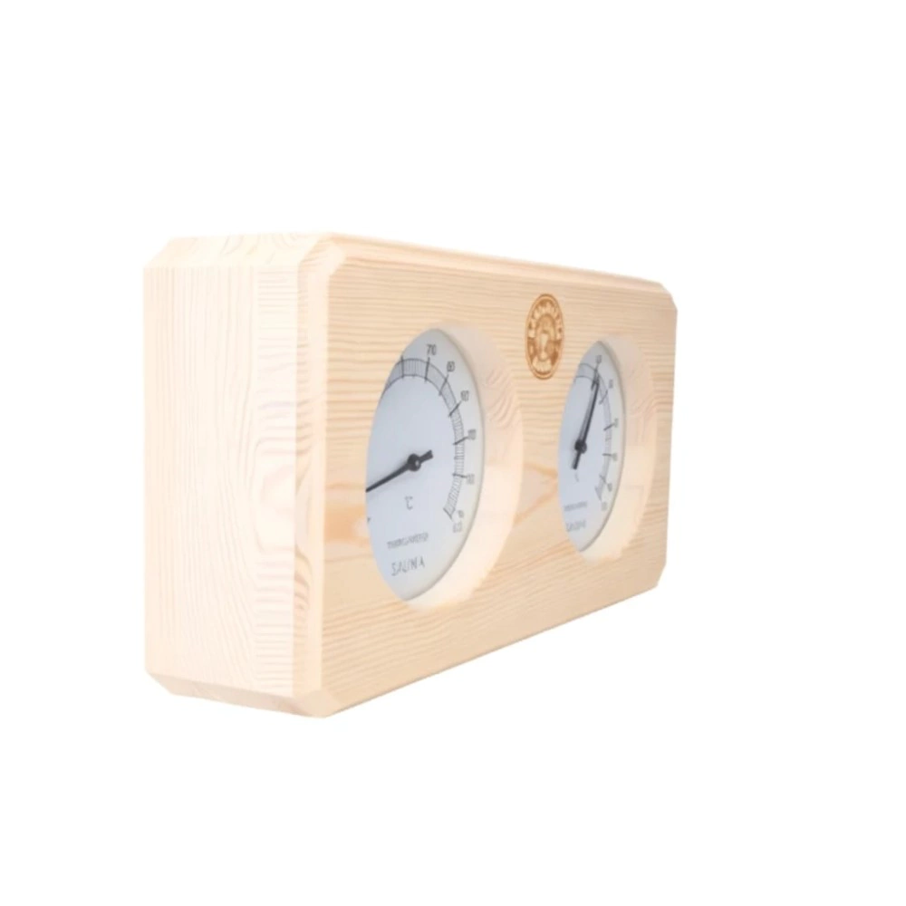 Термометр для бани с гигрометром 26х14х3 см Сосна