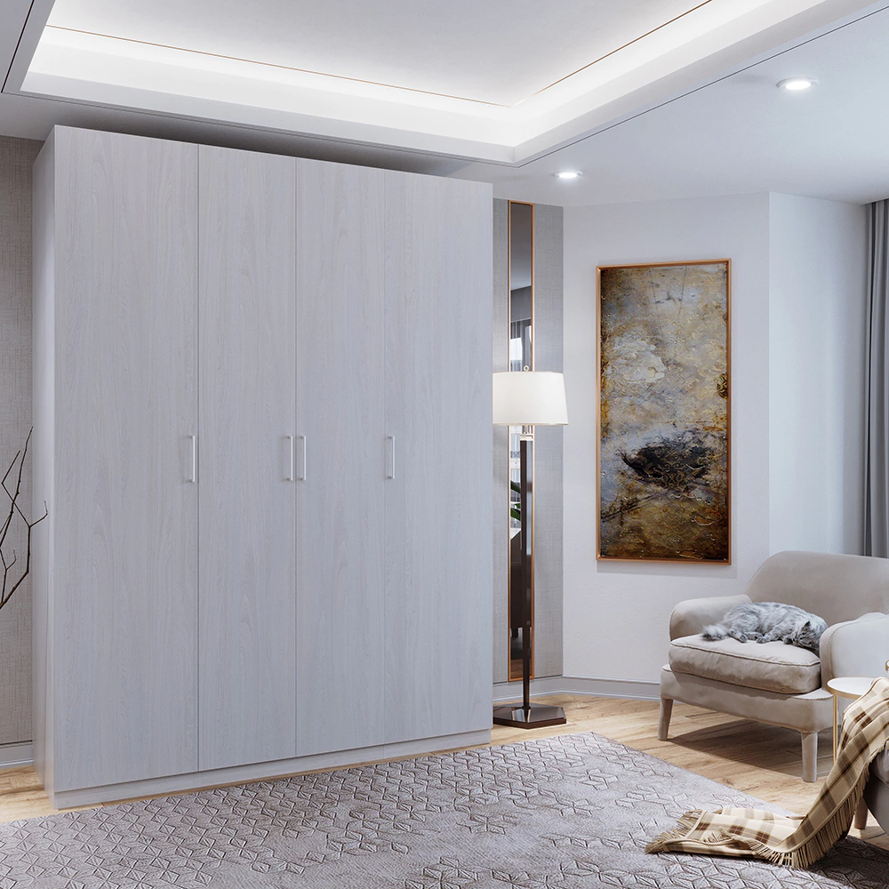 Дверь модульного шкафа elemento распашная 37 см ясень анкор светлый