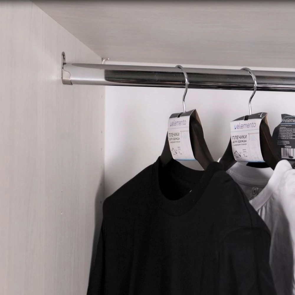 Штанга мебельная овальная elemento 75 см 30x15 мм хром