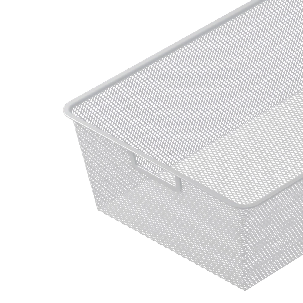 Корзина мелкосетчатая Ш50 см 393х555х185 мм белая Larvij