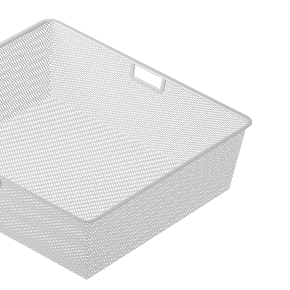 Корзина мелкосетчатая Ш75 см 643х555х185 мм белая Larvij