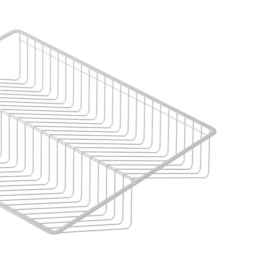 Обувница проволочная Ш75 см 643х555х130 мм белая Larvij