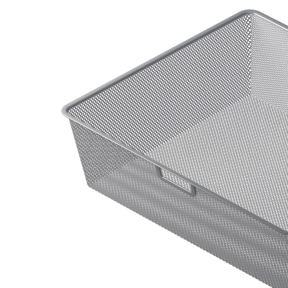 Корзина мелкосетчатая Ш75 см 643х555х185 мм серая Larvij