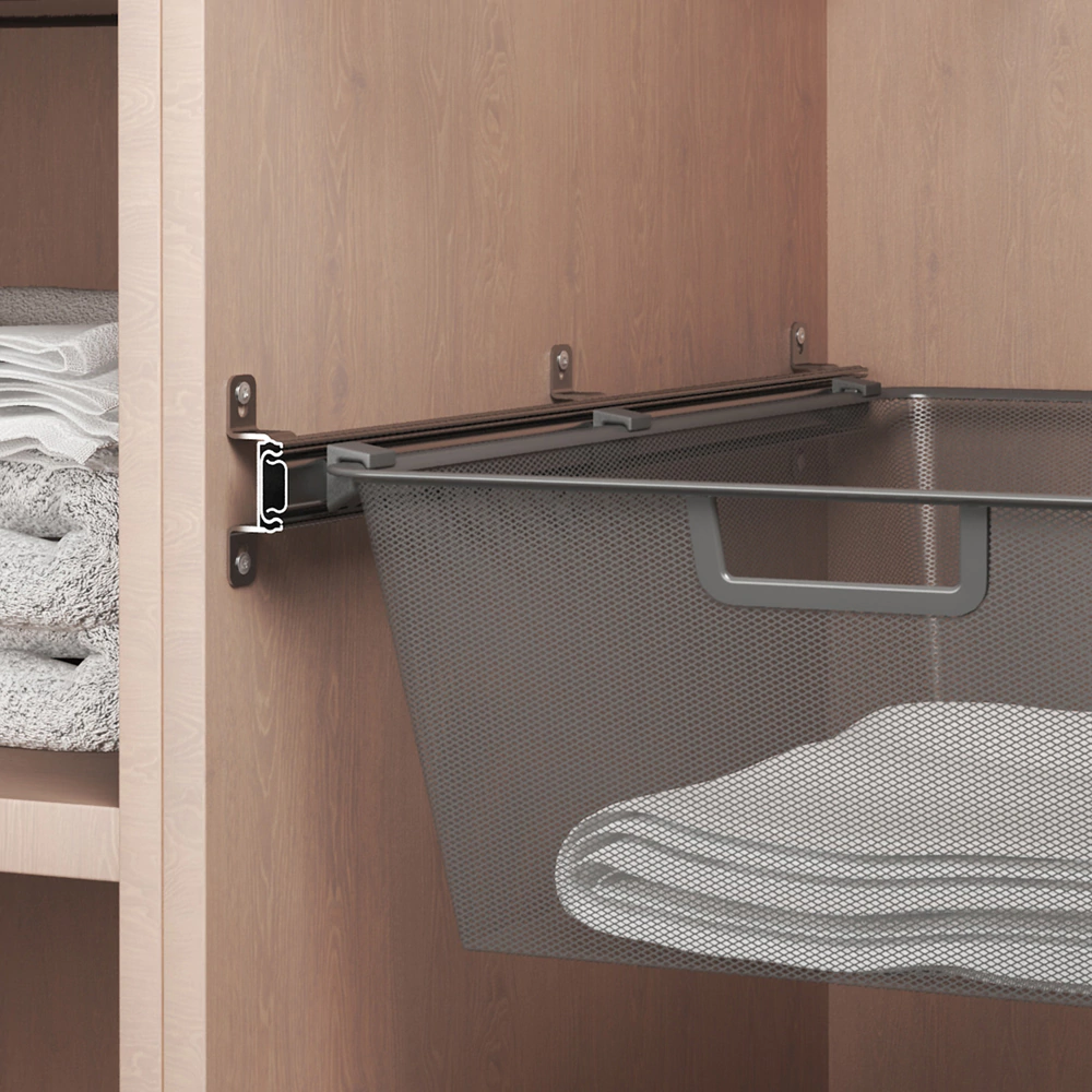 Корзина мелкосетчатая Ш75 см 643х555х185 мм серая Larvij