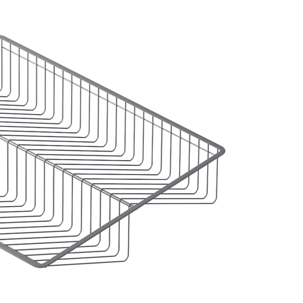 Обувница проволочная Ш50 см 393х555х130 мм серая Larvij