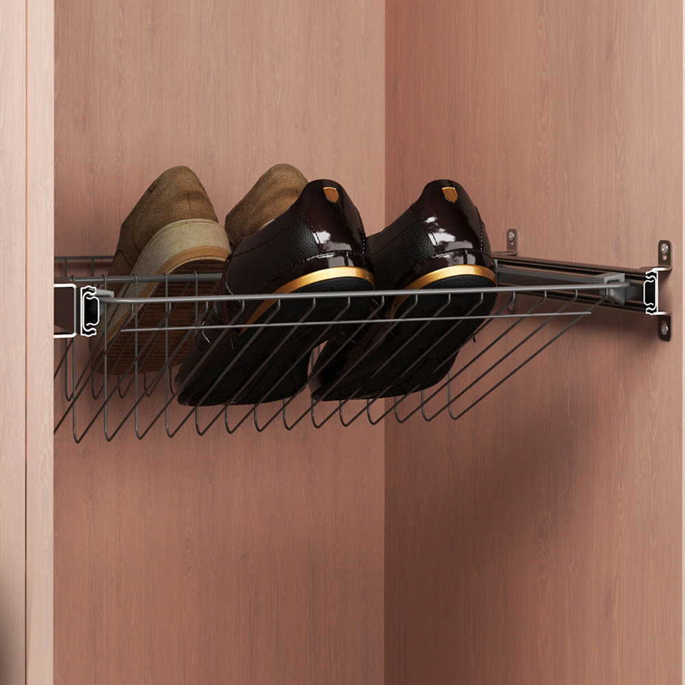 Обувница проволочная Ш50 см 393х555х130 мм серая Larvij