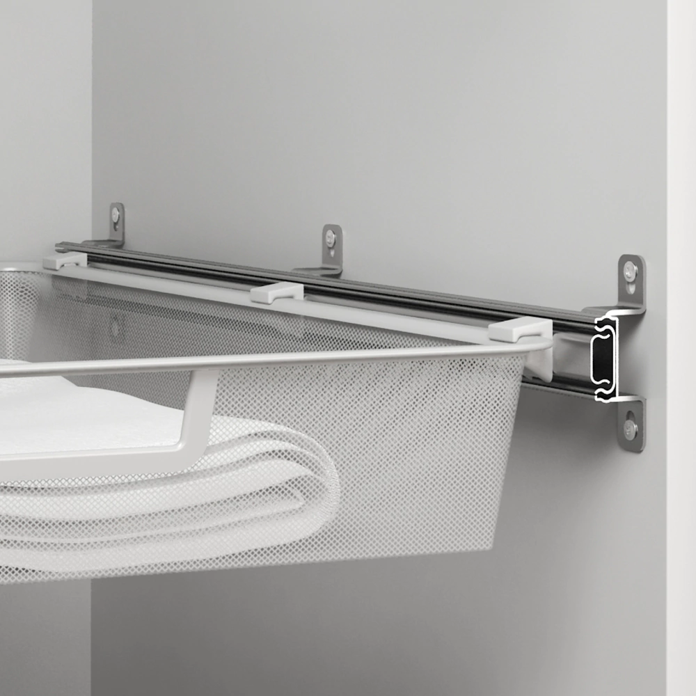 Направляющая телескопическая 550 мм металл/белый Larvij