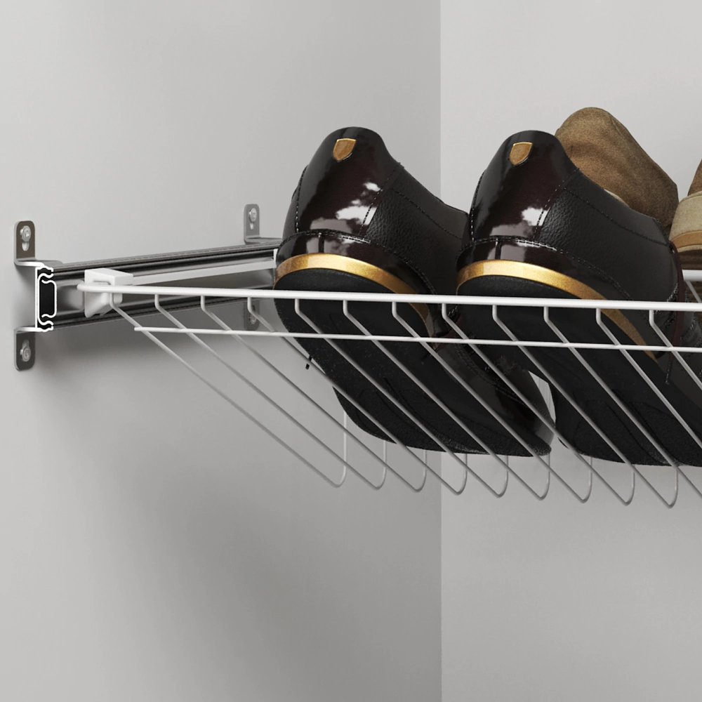 Направляющая телескопическая 550 мм металл/белый Larvij