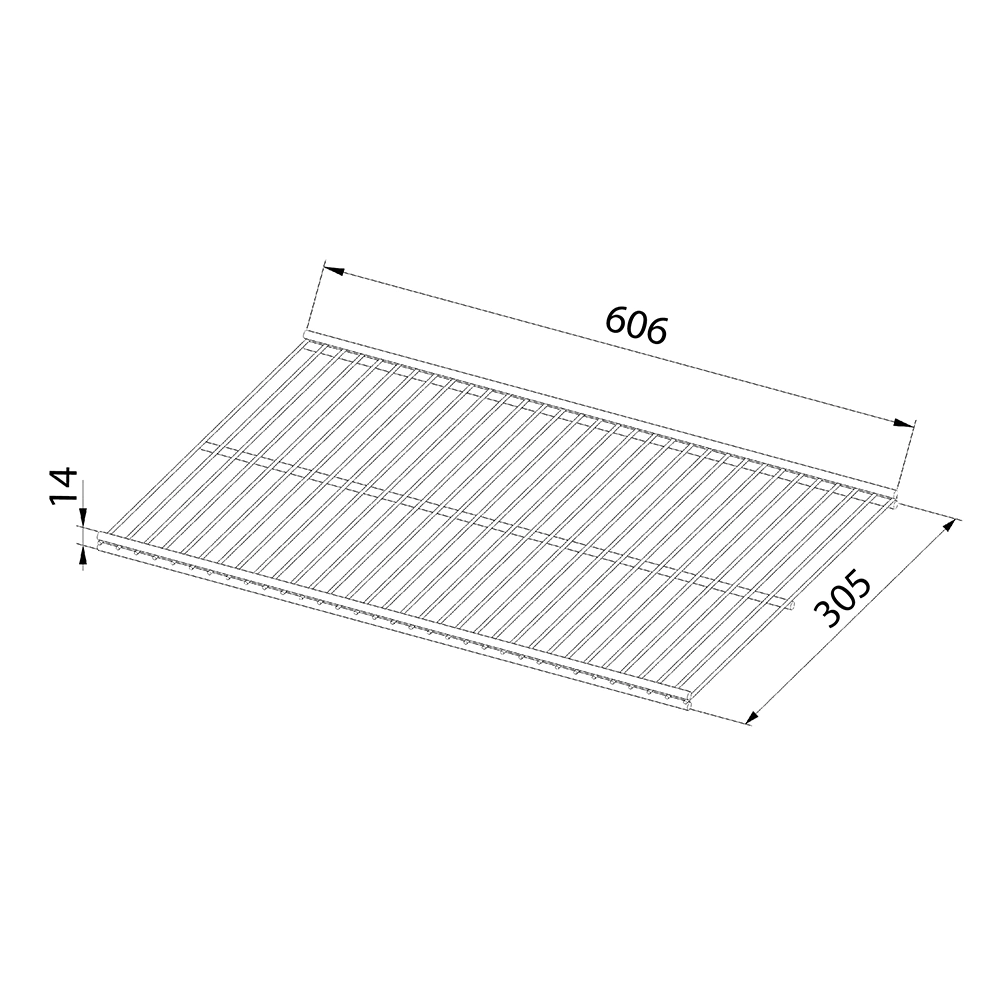 Полка проволочная 606х305 мм серия 360 черная Aristo