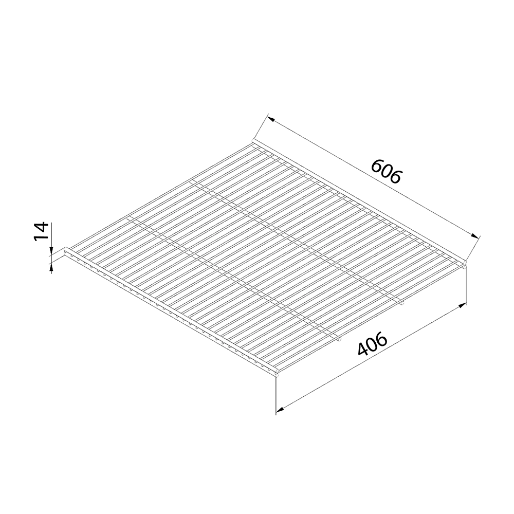 Полка проволочная 606х406 мм серия 460 черная Aristo