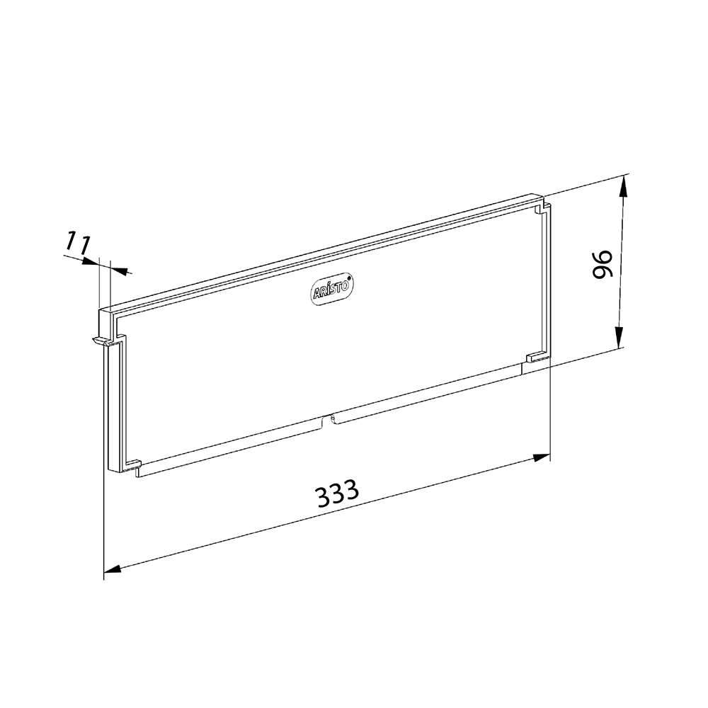 Разделитель полки-корзины серия 360 бесцветный Aristo