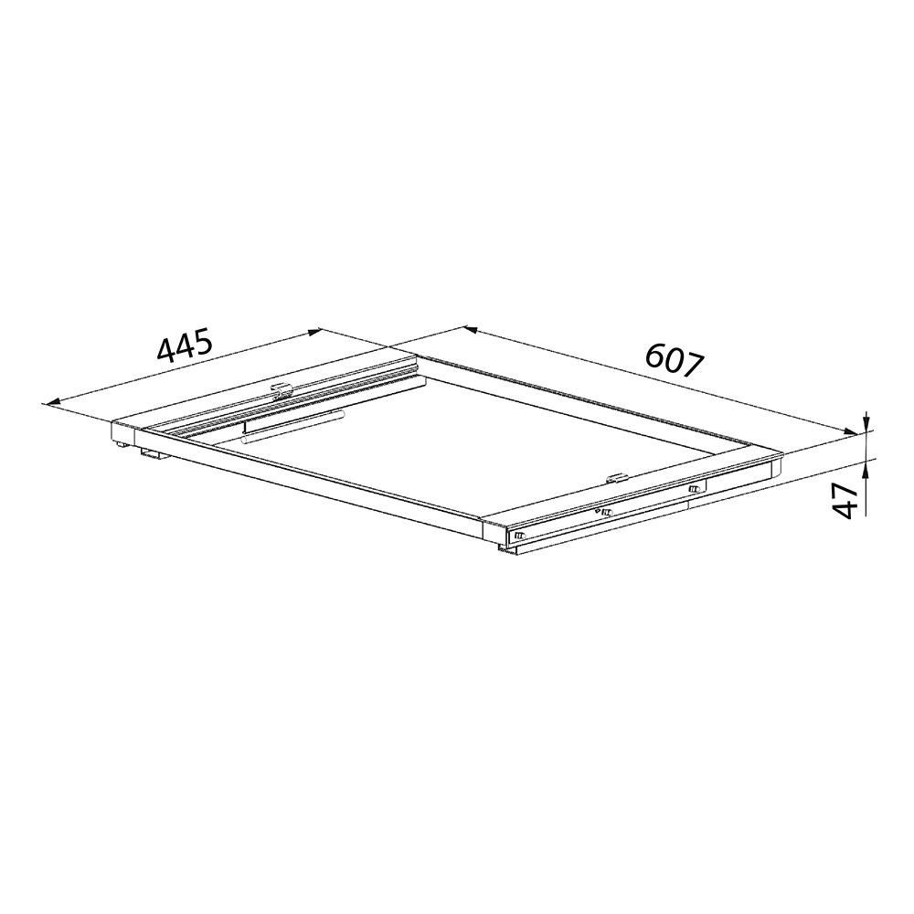 Рамка для корзин с доводчиком L607 мм серия 460 черная Aristo
