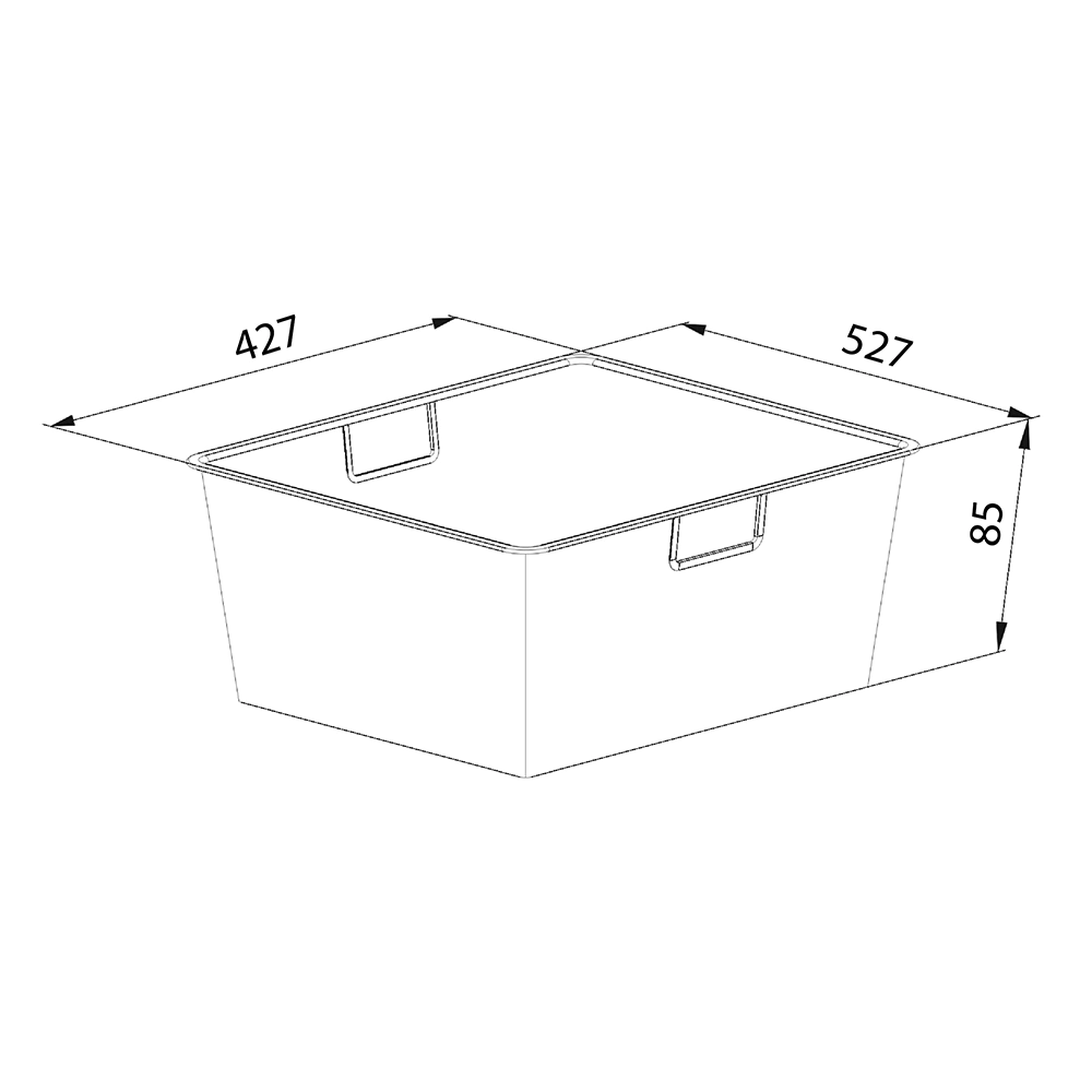 Корзина мелкосетчатая 427х527х85 мм черная Aristo