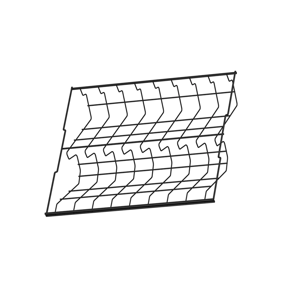 Обувница 2-ярусная стационарная L607 мм серия 460 черная Aristo