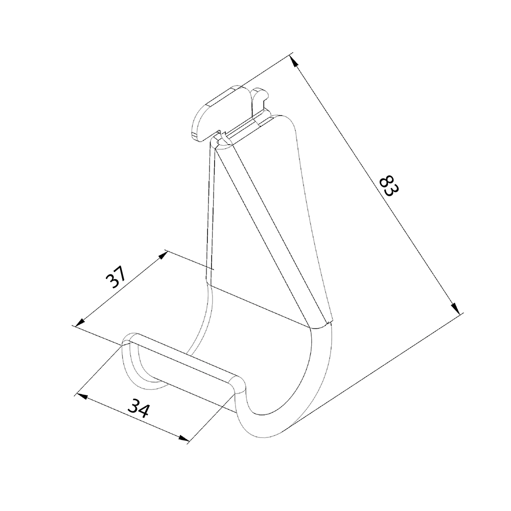 Подвески гардеробной штанги черные 2 шт Aristo