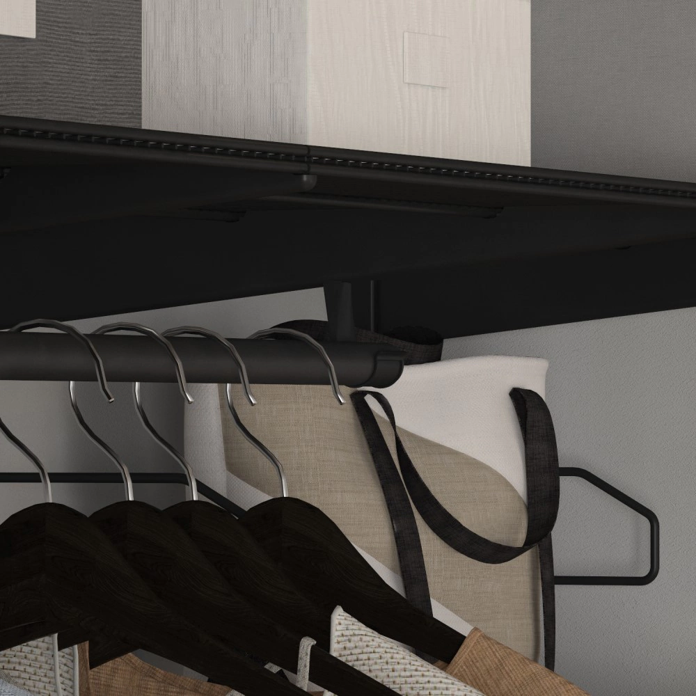 Подвески гардеробной штанги черные 2 шт Aristo
