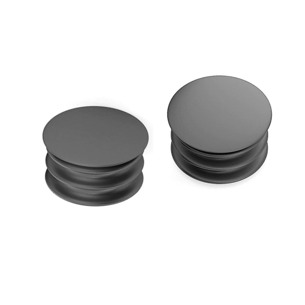 Заглушки гардеробной штанги черные 2 шт Aristo