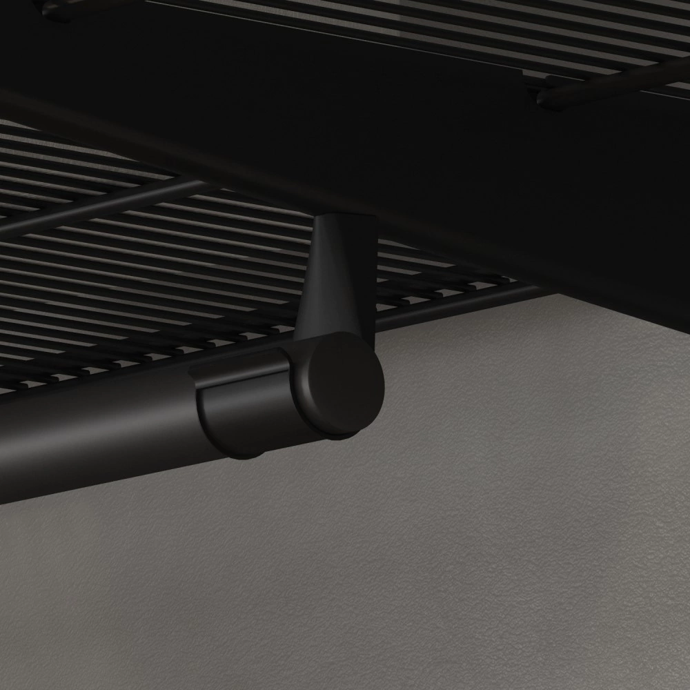 Заглушки гардеробной штанги черные 2 шт Aristo