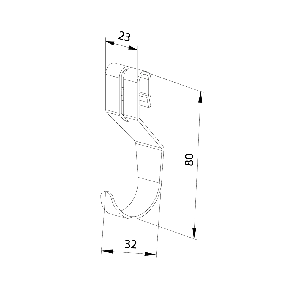 Крючки универсальные черные 3 шт Aristo