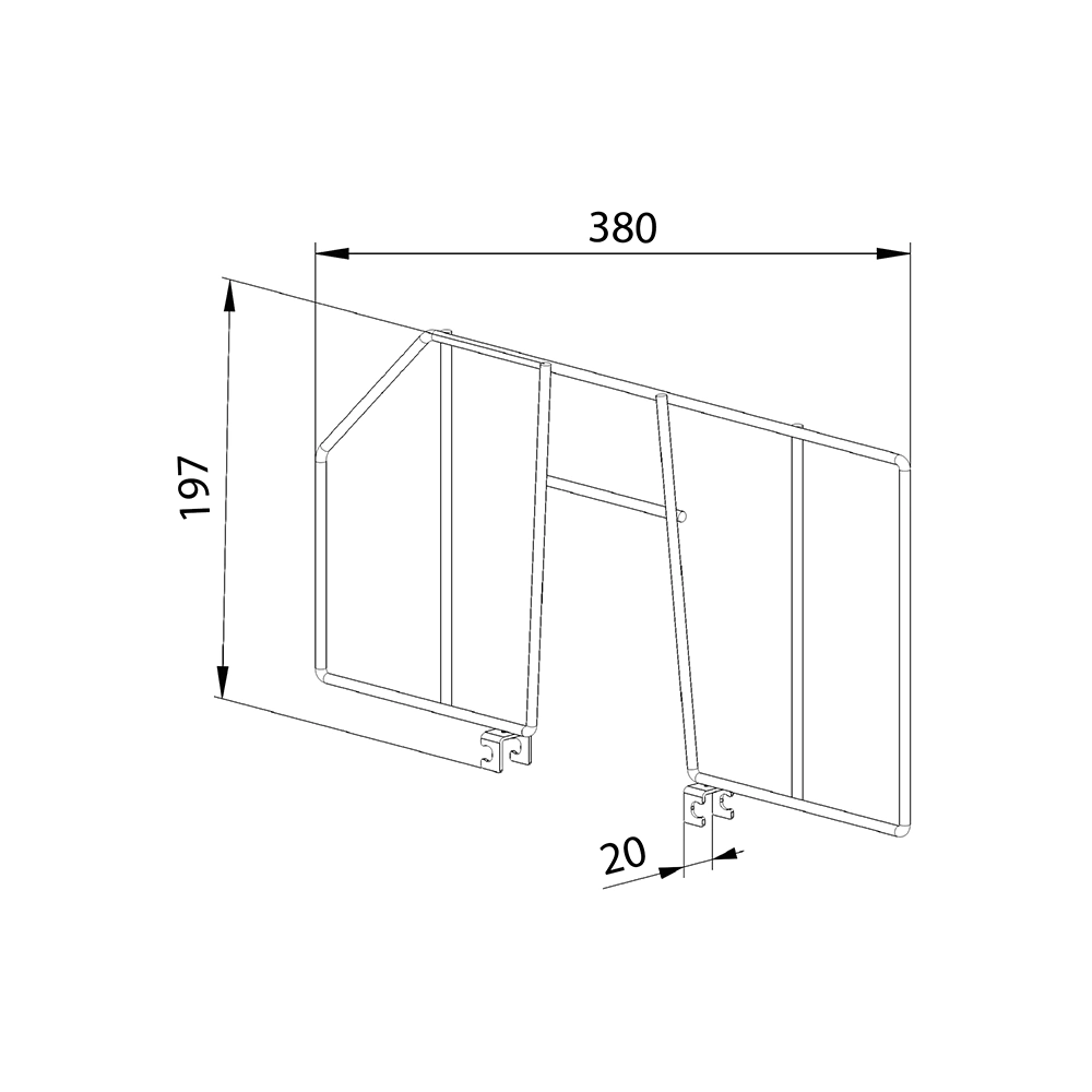 Разделитель полки проволочной серия 460 черный Aristo