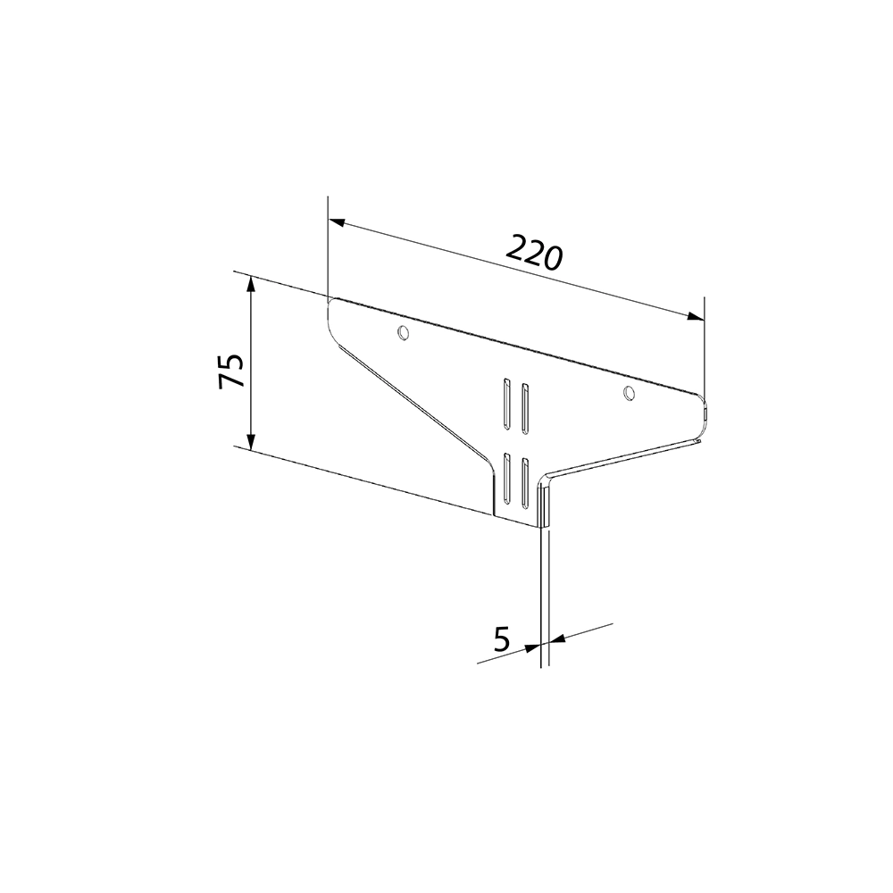 Кронштейн для корзины навесной черный Aristo