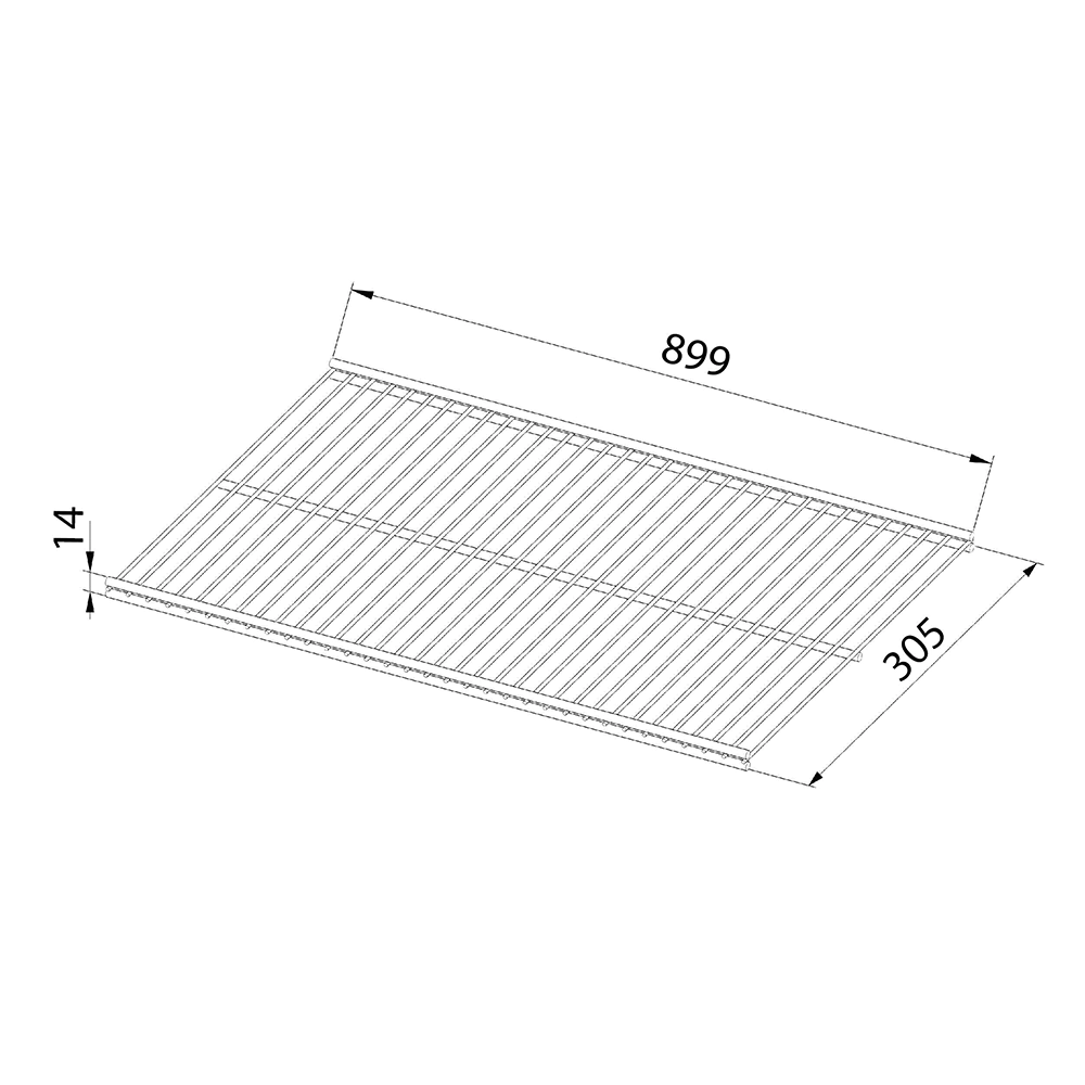 Полка проволочная 899х305 мм серия 360 черная Aristo