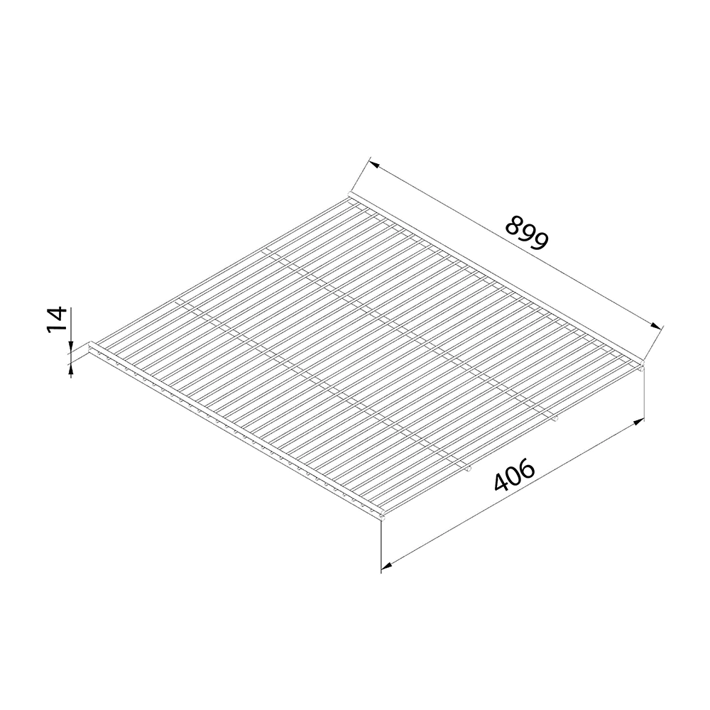 Полка проволочная 899х406 мм серия 460 черная Aristo