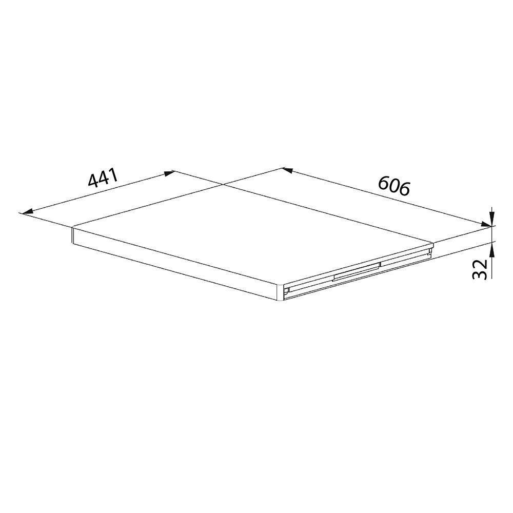 Полка стационарная 606х441 мм серия 460 дерево светлое Aristo