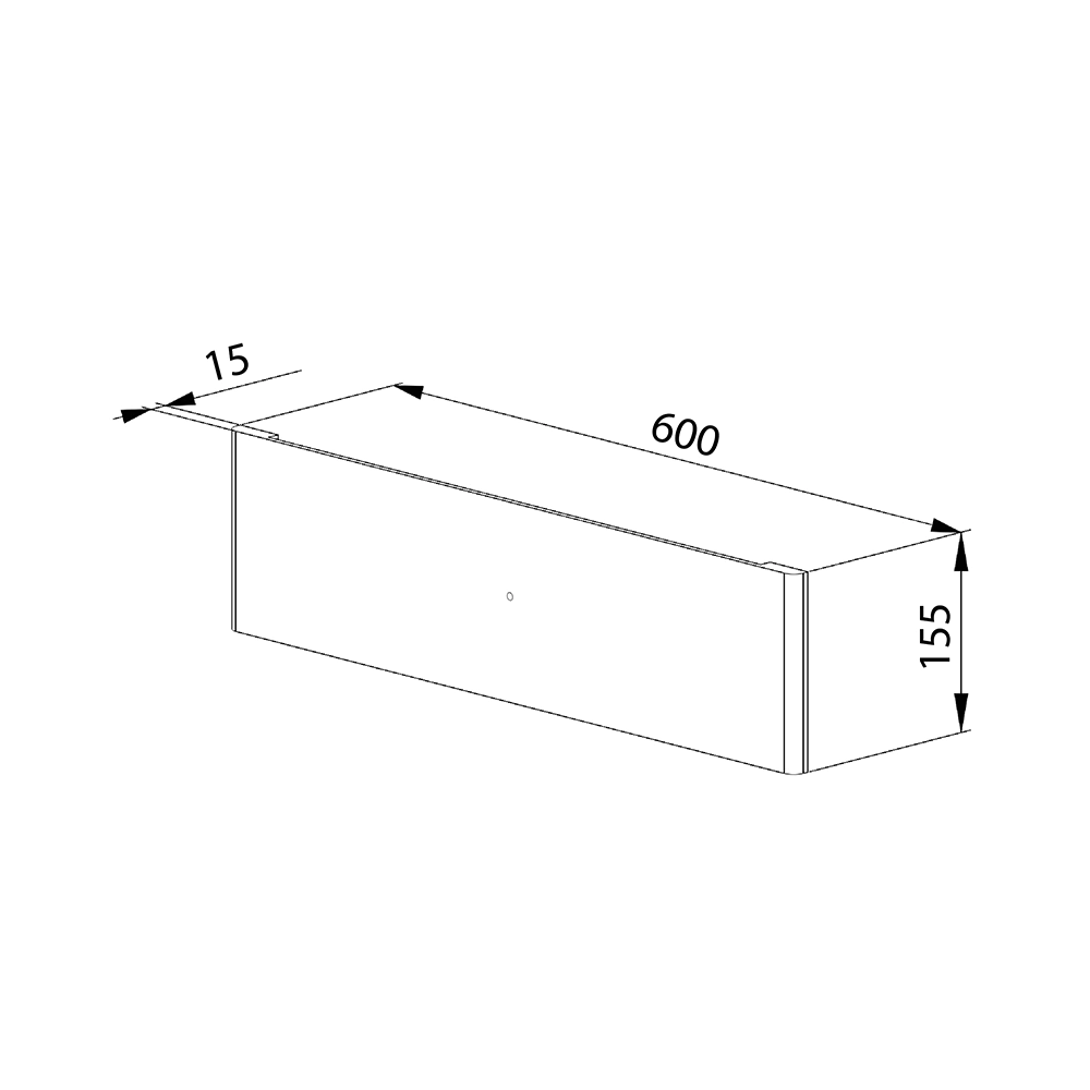 Фасад 85 мм L607 мм дерево светлое Aristo
