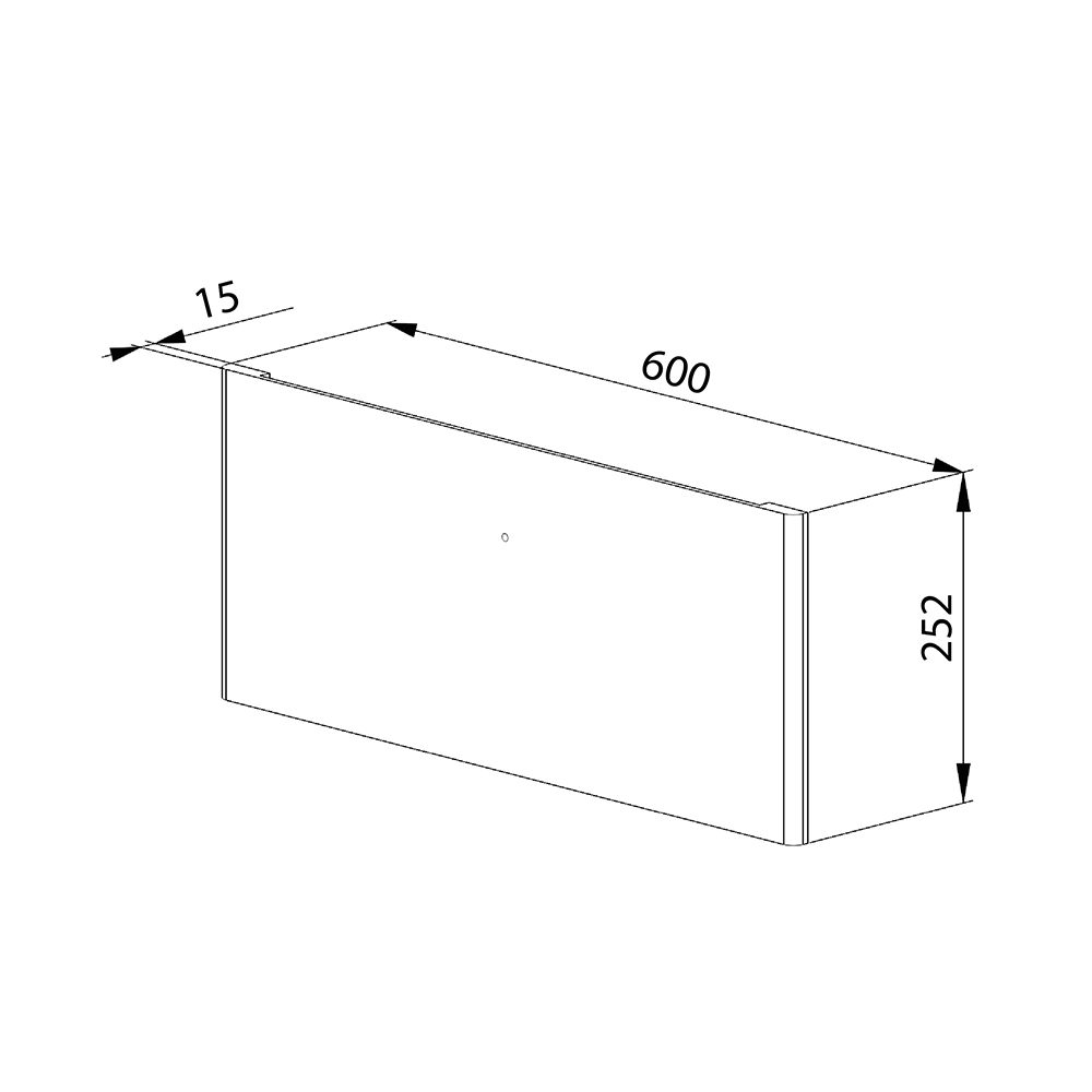 Фасад 185 мм L607 мм дерево светлое Aristo