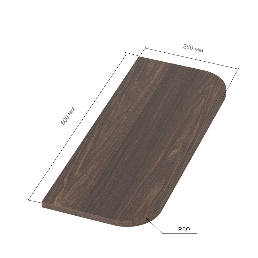 Деталь мебельная 250х600х16 мм дуб аскона elemento