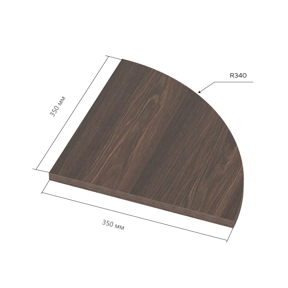 Деталь мебельная 350х350х16 мм дуб аскона elemento