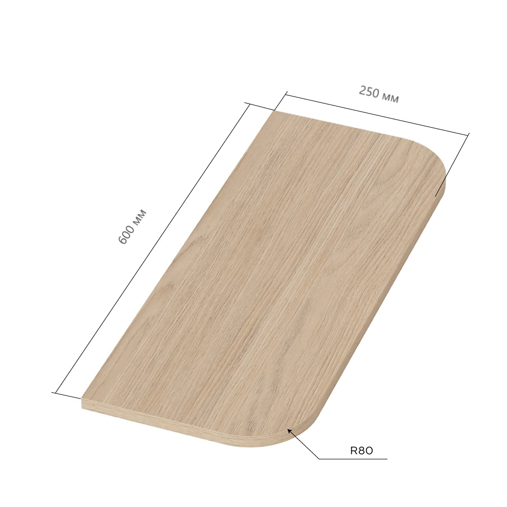 Деталь мебельная 250х600х16 мм иланга elemento