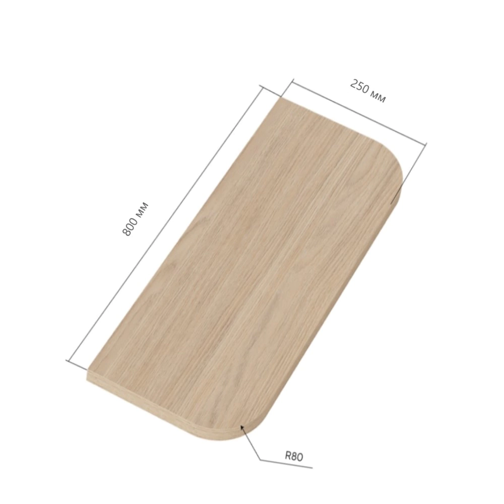 Деталь мебельная 250х800х16 мм иланга elemento