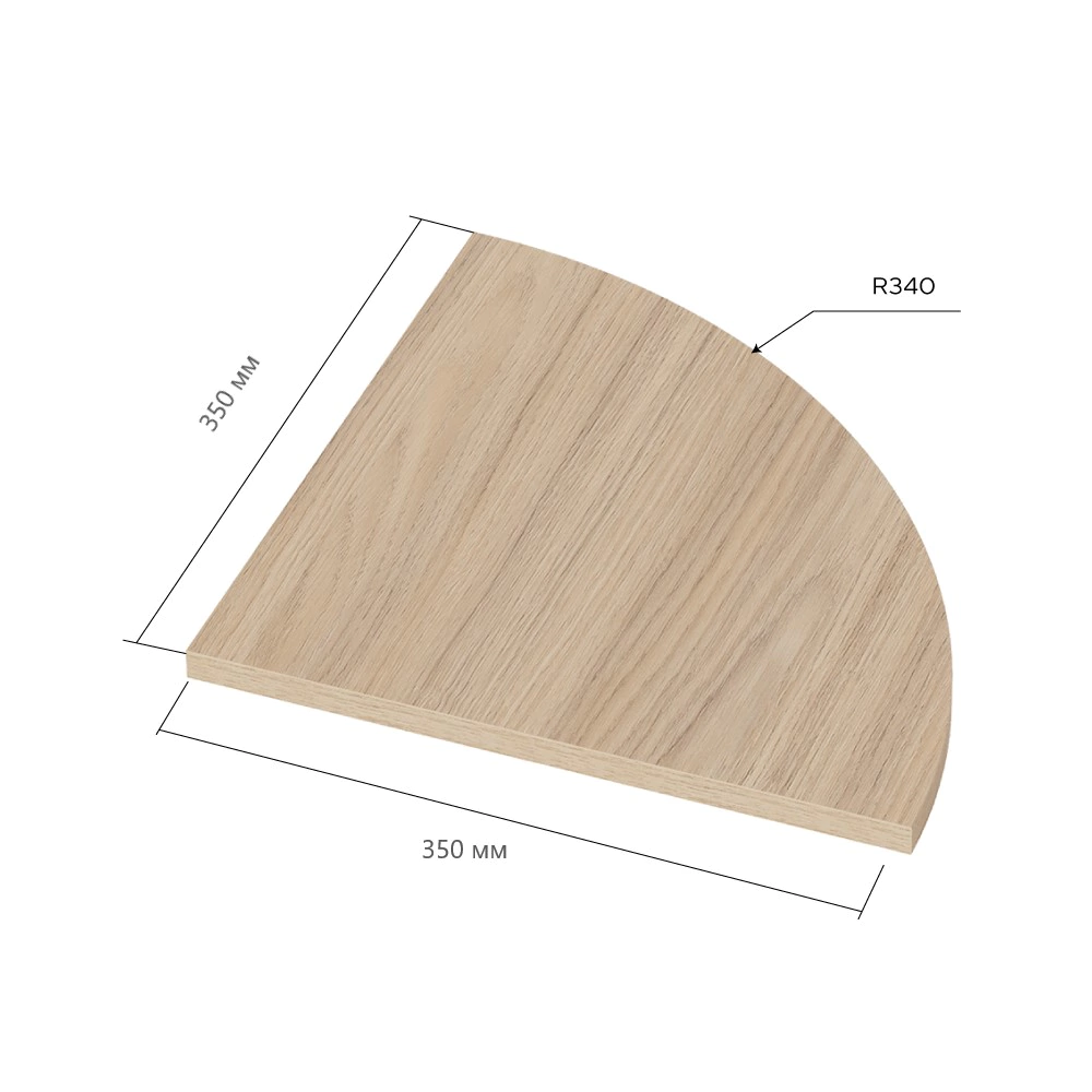 Деталь мебельная 350х350х16 мм иланга elemento