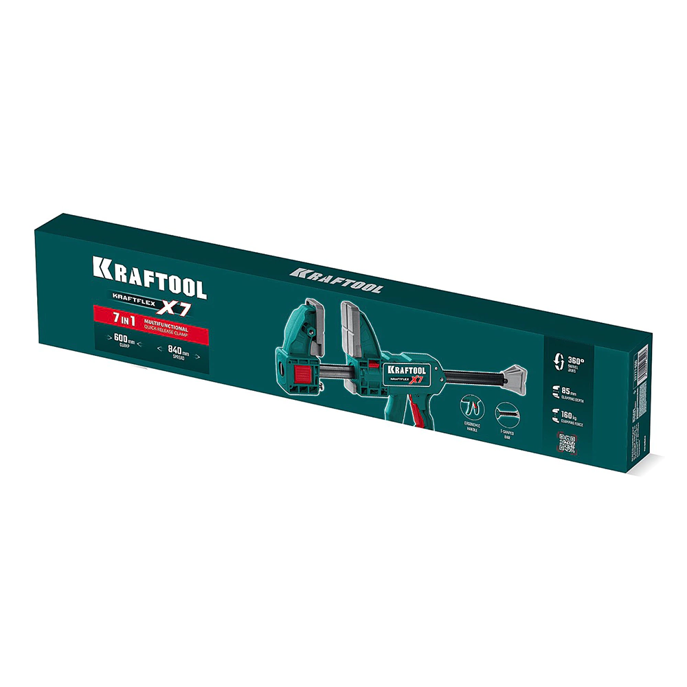Струбцина быстрозажимная 600/85 мм универсальная KRAFTOOL KRAFTFLEX X7 600