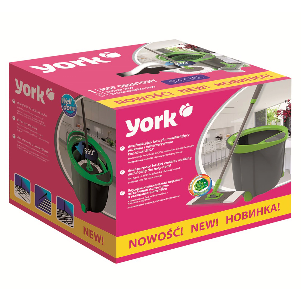 Швабра с ведром и отжимом York Special